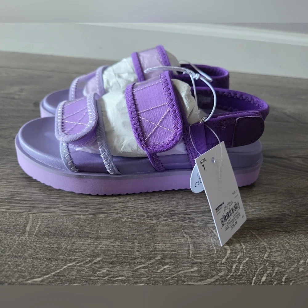 Girls Purple Sandals Size 1 NWT